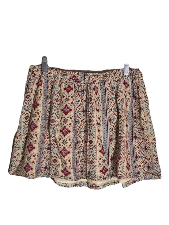 Forever 21 Dresses & Skirts - Forever 21 Cream Floral Micro Skater Mini Skirt Size Large Boho Cottagecore